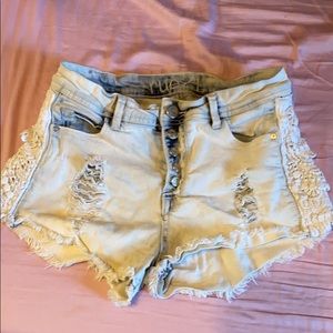 Rue 21 size 10 shorts lace accent